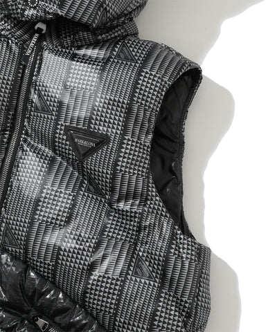 M CD GLEN CHECK PATTERN DOWN VEST LR3CV52M