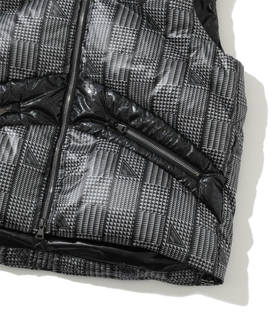 M CD GLEN CHECK PATTERN DOWN VEST LR3CV52M