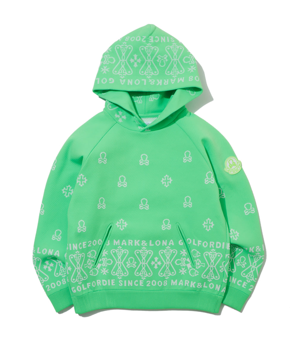 M GN PAISLEY SKULL KNIT HOODIE LR3IB05M