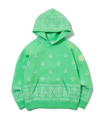 M GN PAISLEY SKULL KNIT HOODIE LR3IB05M