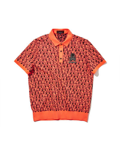 M TN PRINT POINT SS KNIT POLO LR1TB77M