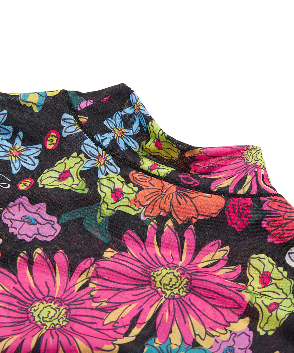 W GN FLORAL PATTERN LS HIGHNECK LR2IA77F