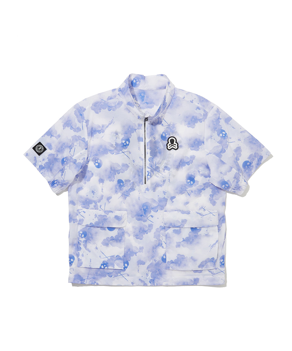 M GN WATER COLOR PATTERN WOVEN SS ANORAK LR2IC71M