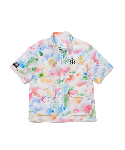 M GN WATER COLOR PATTERN WOVEN SS ANORAK LR2IC71M