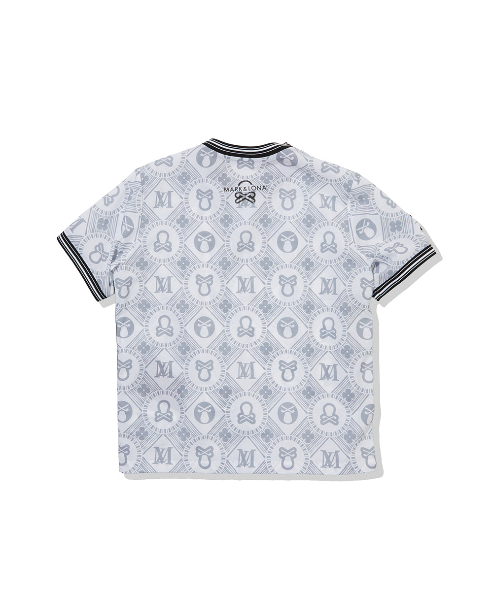 W GN LOGO PATTERN WOVEN SS CREW LR2IC81F