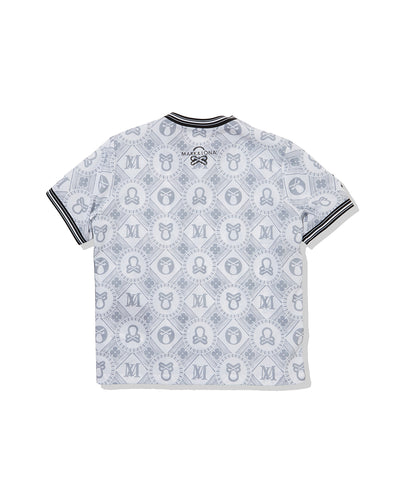 W GN LOGO PATTERN WOVEN SS CREW LR2IC81F