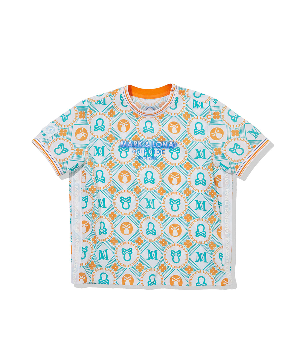 W GN LOGO PATTERN WOVEN SS CREW LR2IC81F