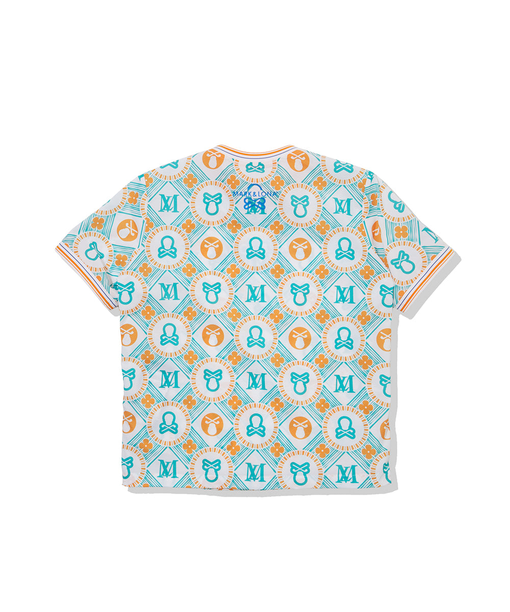 W GN LOGO PATTERN WOVEN SS CREW LR2IC81F