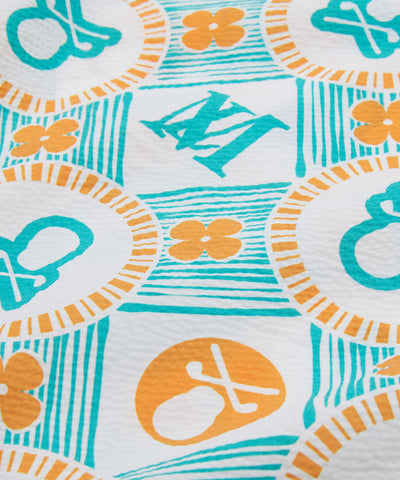 W GN LOGO PATTERN WOVEN SS CREW LR2IC81F