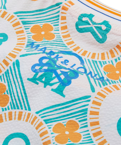 W GN LOGO PATTERN WOVEN SS CREW LR2IC81F