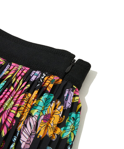 W GN FLORAL PATTERN PLEATS SKIRT LR2IE77F