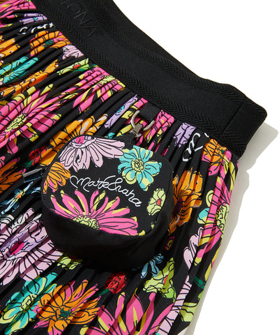 W GN FLORAL PATTERN PLEATS SKIRT LR2IE77F