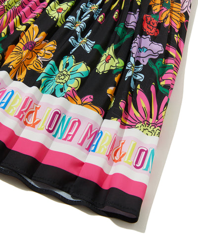 W GN FLORAL PATTERN PLEATS SKIRT LR2IE77F