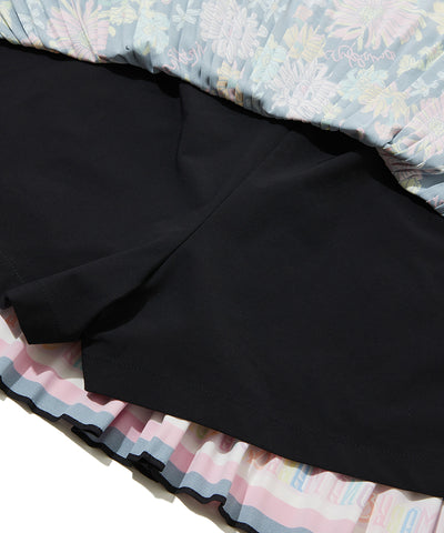 W GN FLORAL PATTERN PLEATS SKIRT LR2IE77F