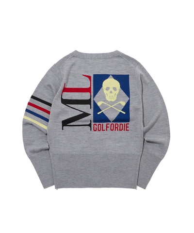 W GN BACK LOGO POINT KNIT CARDIGAN LR3IB90F