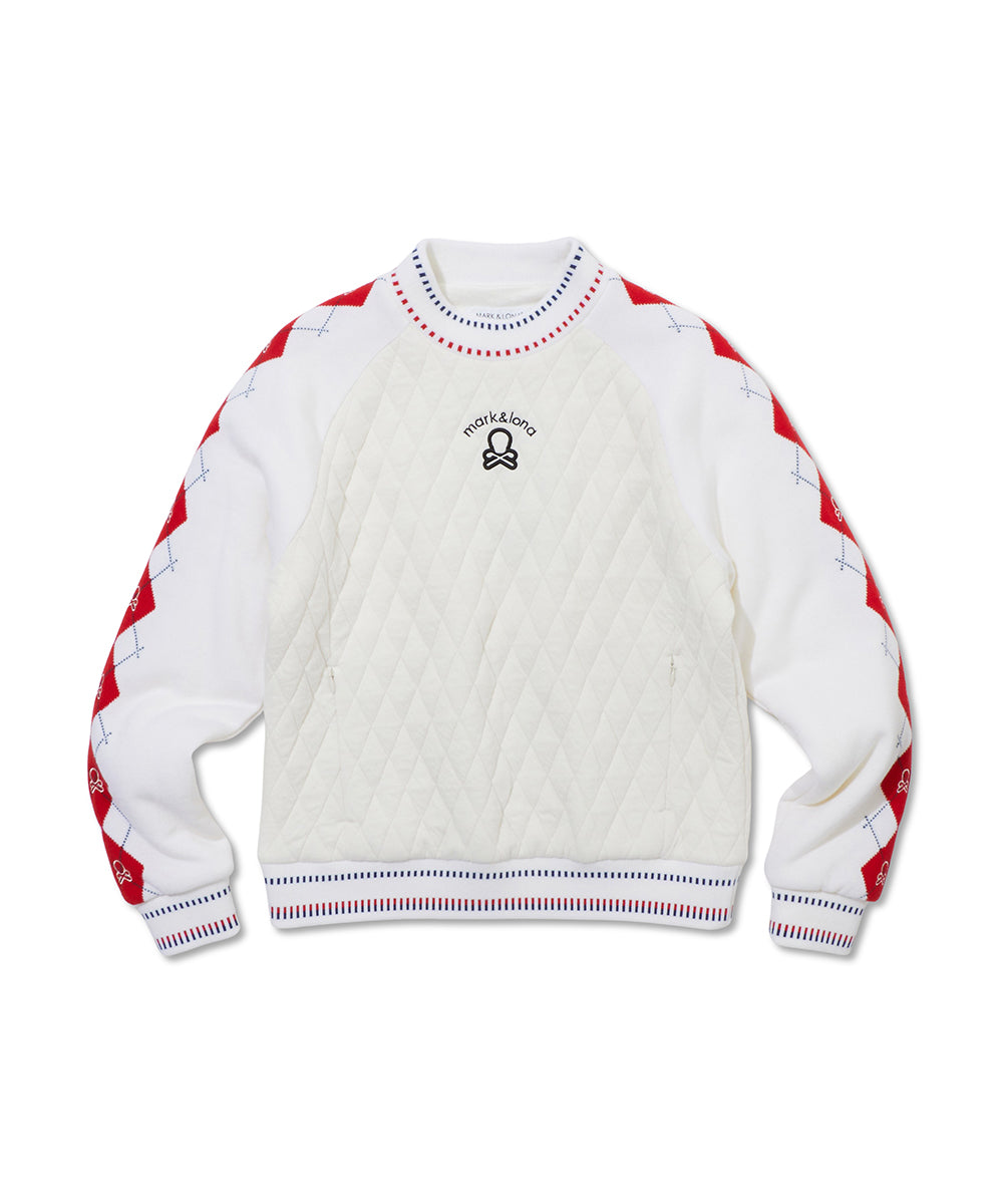 W GN KNIT MIX QUILTING JERSEY CREW LR3IC72F