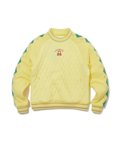 W GN KNIT MIX QUILTING JERSEY CREW LR3IC72F