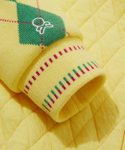 W GN KNIT MIX QUILTING JERSEY CREW LR3IC72F