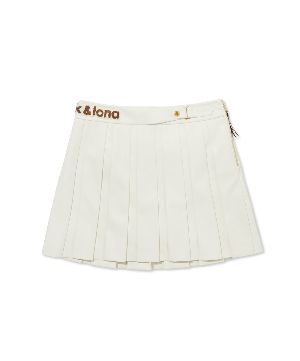 W GN SOLID PLEATS WOVEN SKIRT LR3IE72F