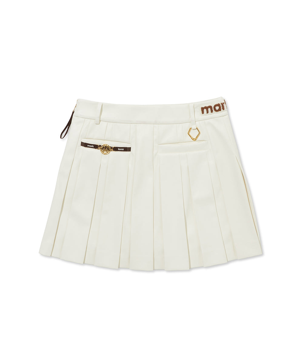 W GN SOLID PLEATS WOVEN SKIRT LR3IE72F
