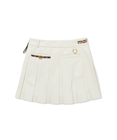W GN SOLID PLEATS WOVEN SKIRT LR3IE72F