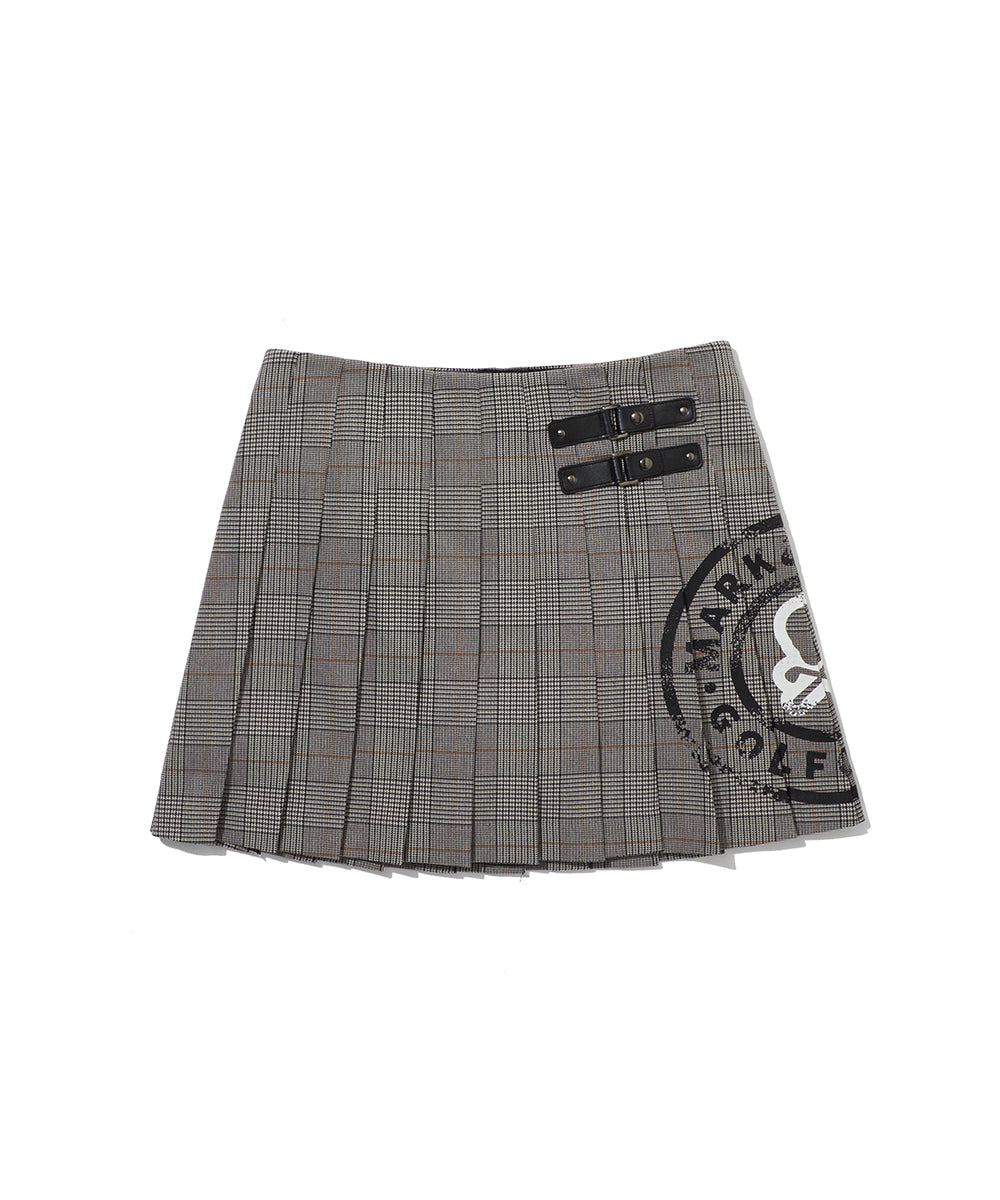 W GN CHECK PLEATS WOVEN SKIRT LR3IE73F