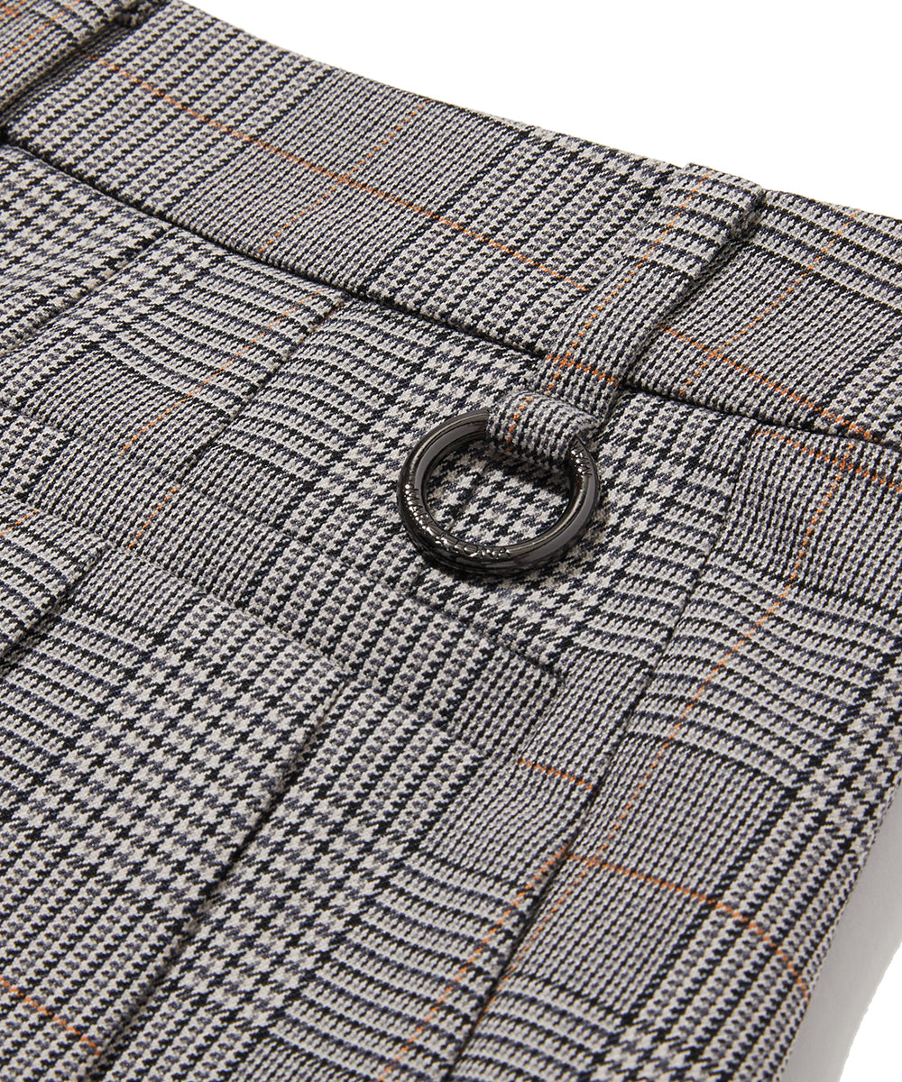 W GN CHECK PLEATS WOVEN SKIRT LR3IE73F