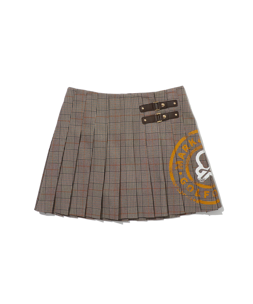 W GN CHECK PLEATS WOVEN SKIRT LR3IE73F