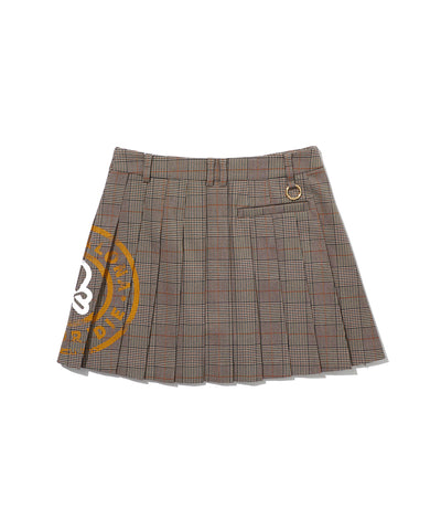 W GN CHECK PLEATS WOVEN SKIRT LR3IE73F