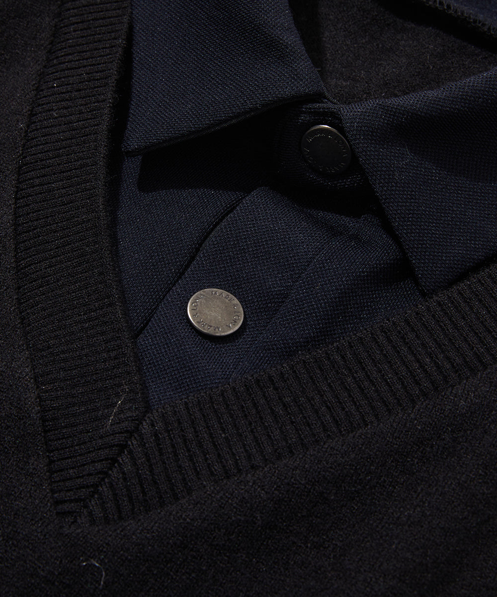 M GN LAYERED VEST LS POLO LR3IP71M