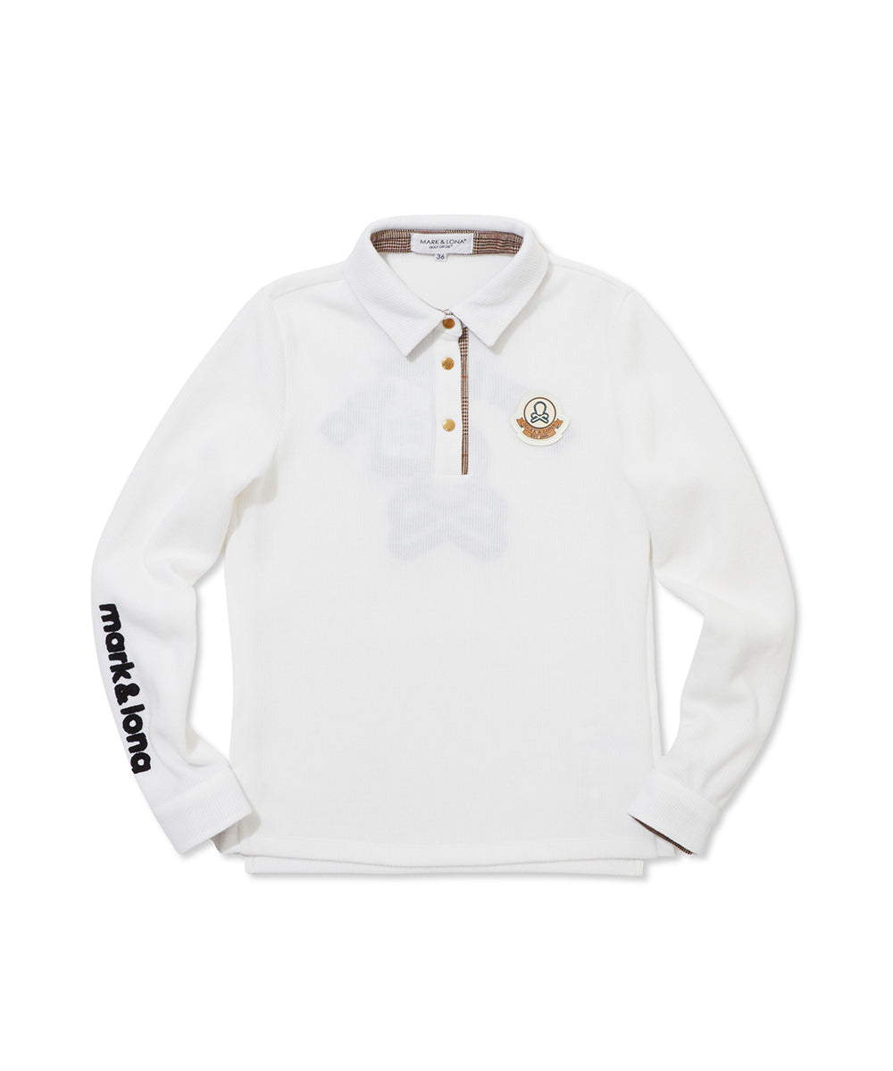 W GN CHECK POINT COLLAR LS POLO LR3IP72F