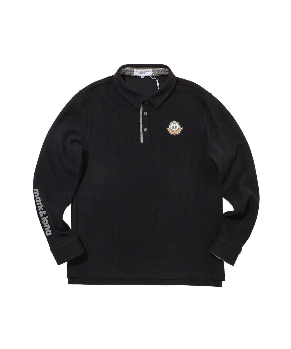 M GN CHECK POINT COLLAR LS POLO LR3IP72M