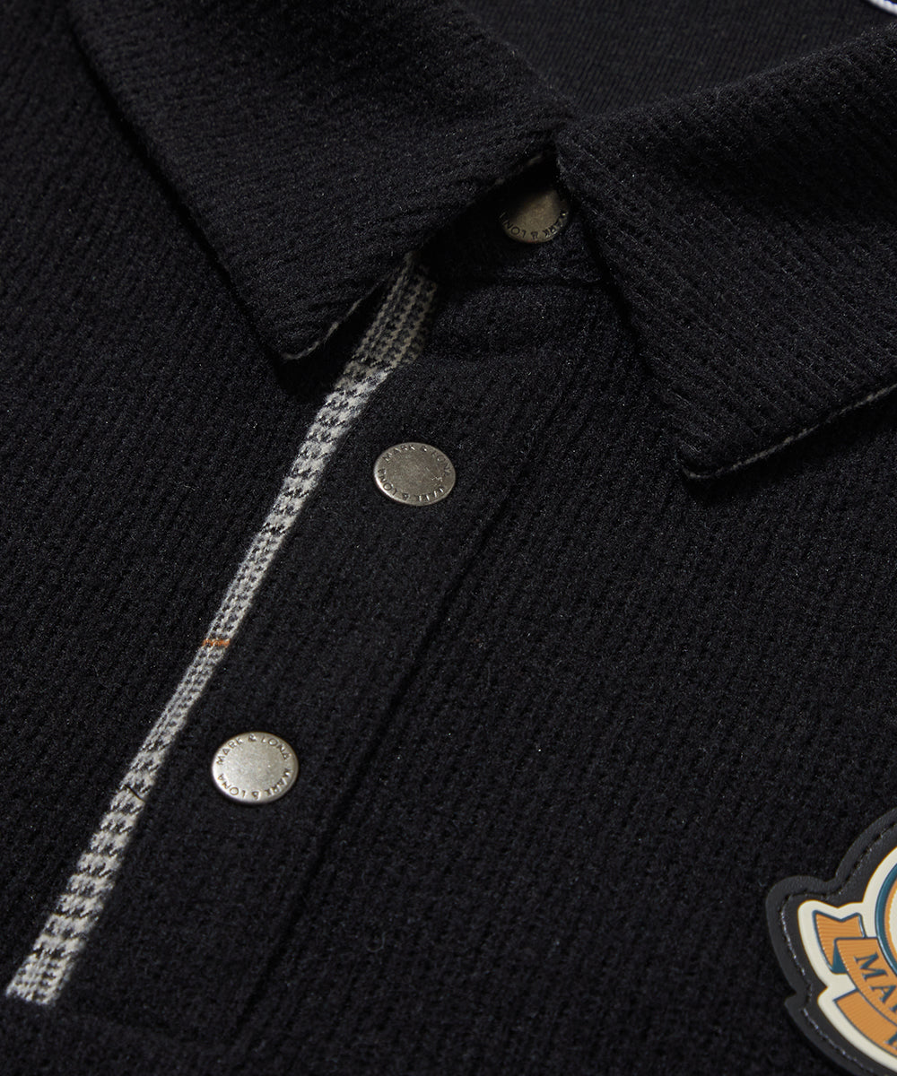 M GN CHECK POINT COLLAR LS POLO LR3IP72M