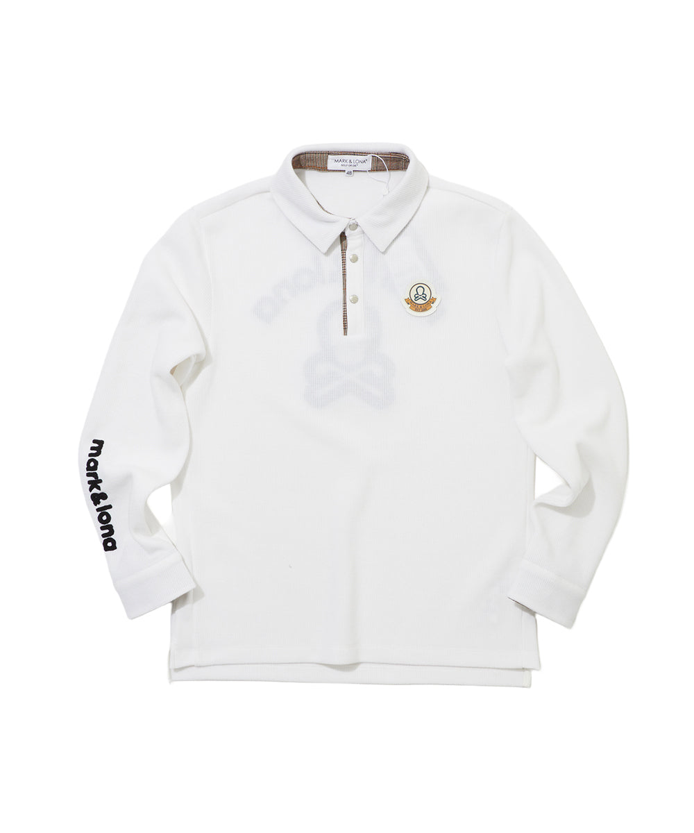 M GN CHECK POINT COLLAR LS POLO LR3IP72M