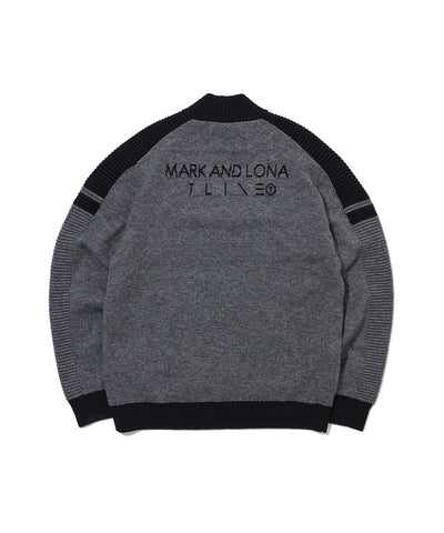 M T-LINE SKULL JQD HALF ZIP-UP KNIT LR3XB74M