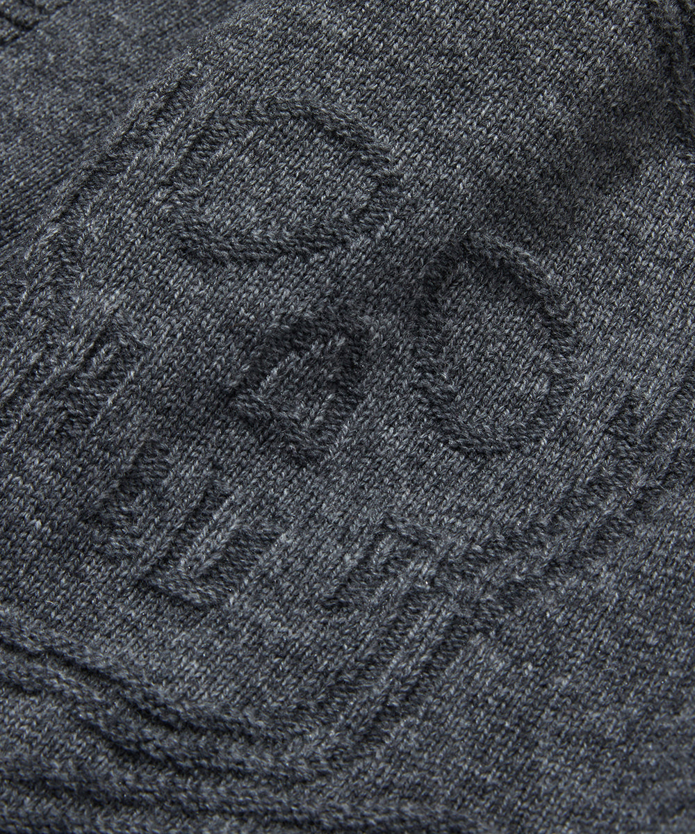 M T-LINE SKULL JQD HALF ZIP-UP KNIT LR3XB74M