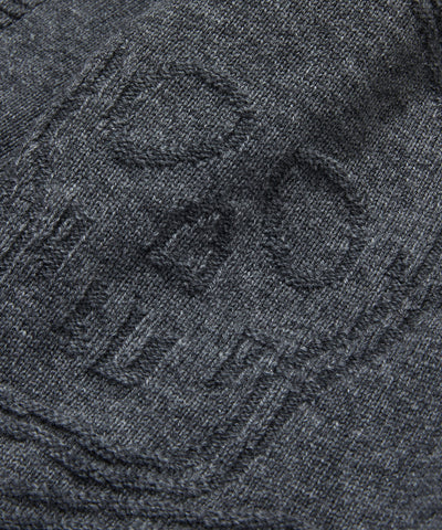 M T-LINE SKULL JQD HALF ZIP-UP KNIT LR3XB74M