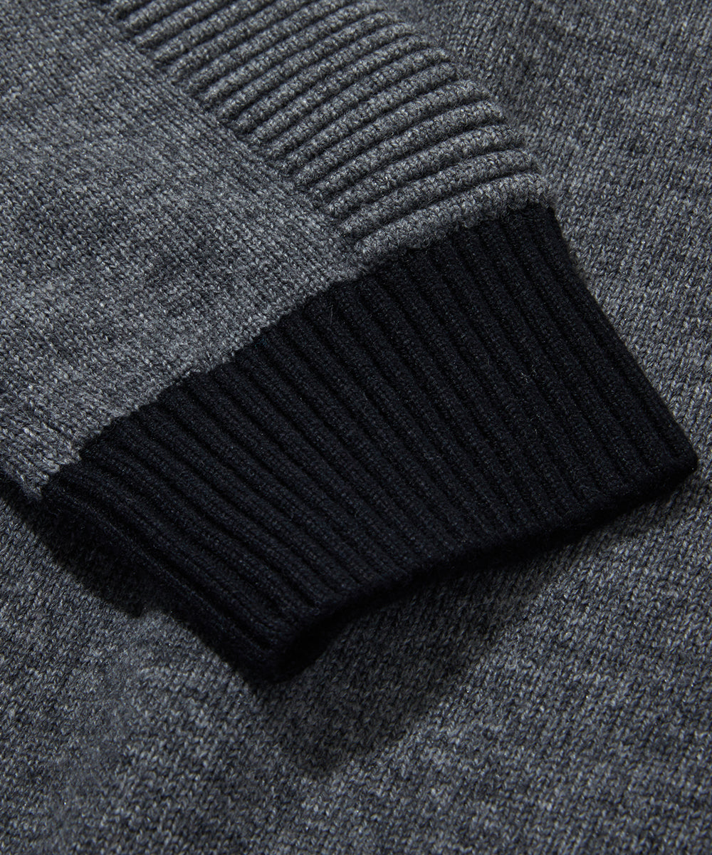 M T-LINE SKULL JQD HALF ZIP-UP KNIT LR3XB74M