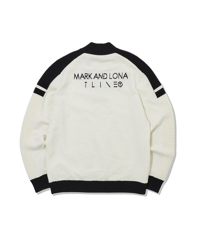 M T-LINE SKULL JQD HALF ZIP-UP KNIT LR3XB74M