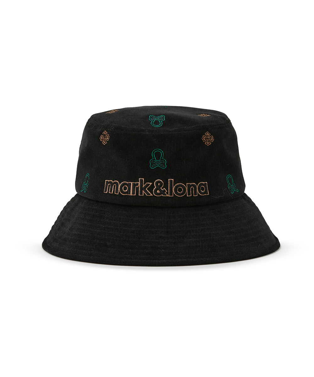 U GN LOGO PATTERN CORDUROY BUCKET HAT LR3YJ82U