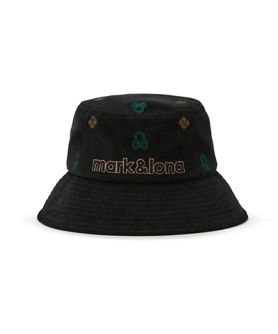 U GN LOGO PATTERN CORDUROY BUCKET HAT LR3YJ82U