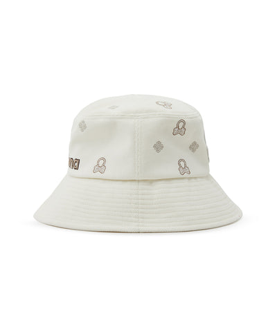 U GN LOGO PATTERN CORDUROY BUCKET HAT LR3YJ82U