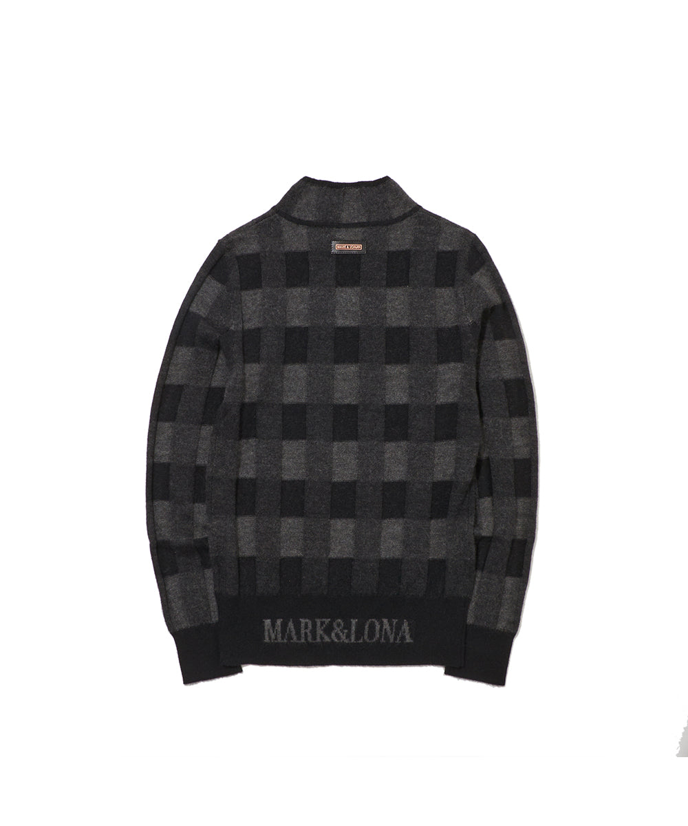 W CD GINGHAM PATTERN CASHMERE KNIT HIGHNECK LR4CB56F