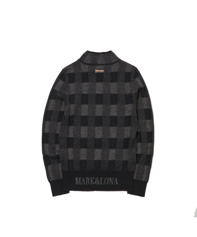 W CD GINGHAM PATTERN CASHMERE KNIT HIGHNECK LR4CB56F
