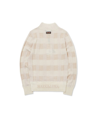 W CD GINGHAM PATTERN CASHMERE KNIT HIGHNECK LR4CB56F