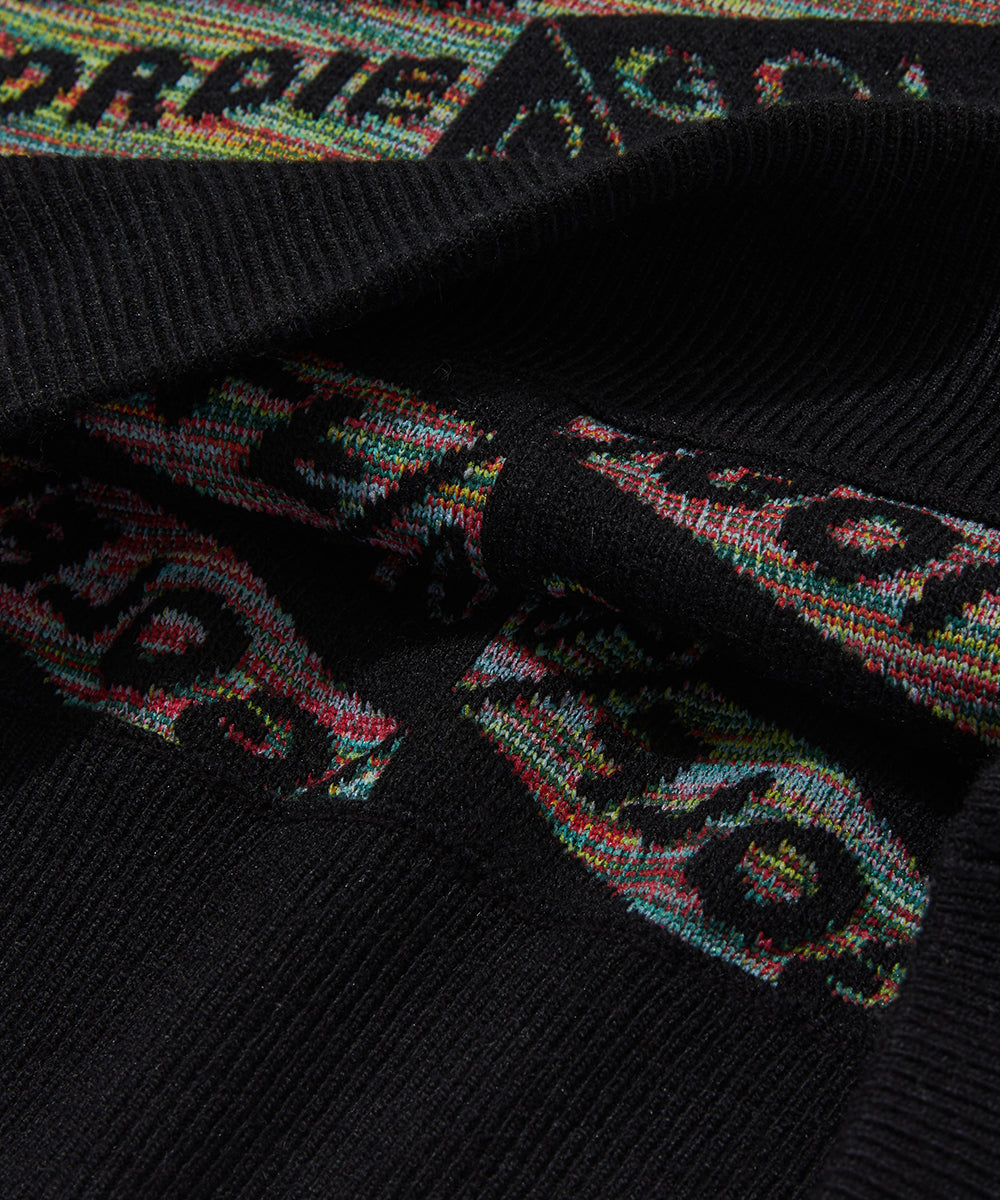 W GN BLOCK PATTERN CREW KNIT LR4IB93F