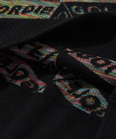 W GN BLOCK PATTERN CREW KNIT LR4IB93F