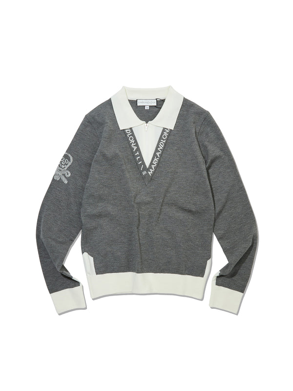 W T-LINE KNIT LS POLO LS3XB73F