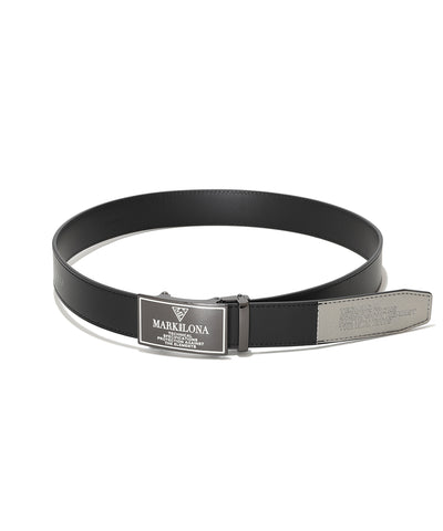 U CD CENTER LOGO PRINT LEATHER BELT LR1YB51U