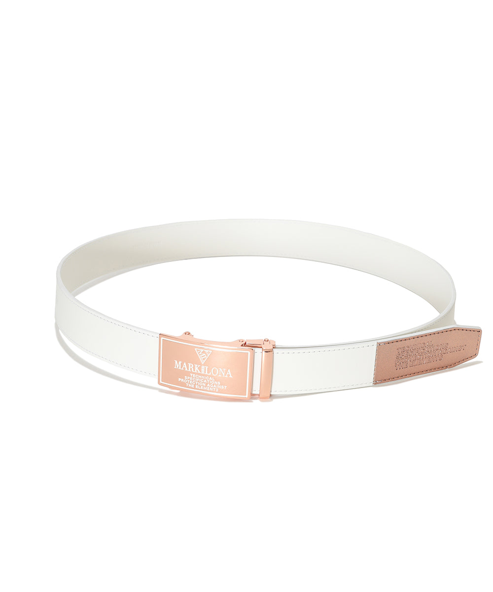 U CD CENTER LOGO PRINT LEATHER BELT LR1YB51U